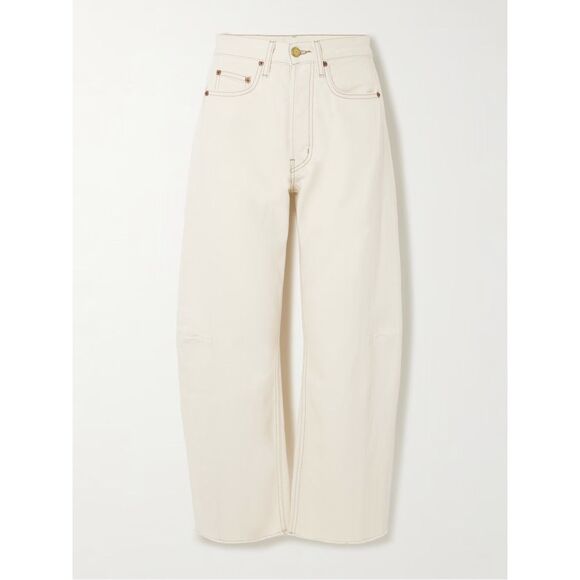B SIDES Slim Lasso barrel Jeans Size 27 Button Fly $385.00 ivory - Picture 1 of 11